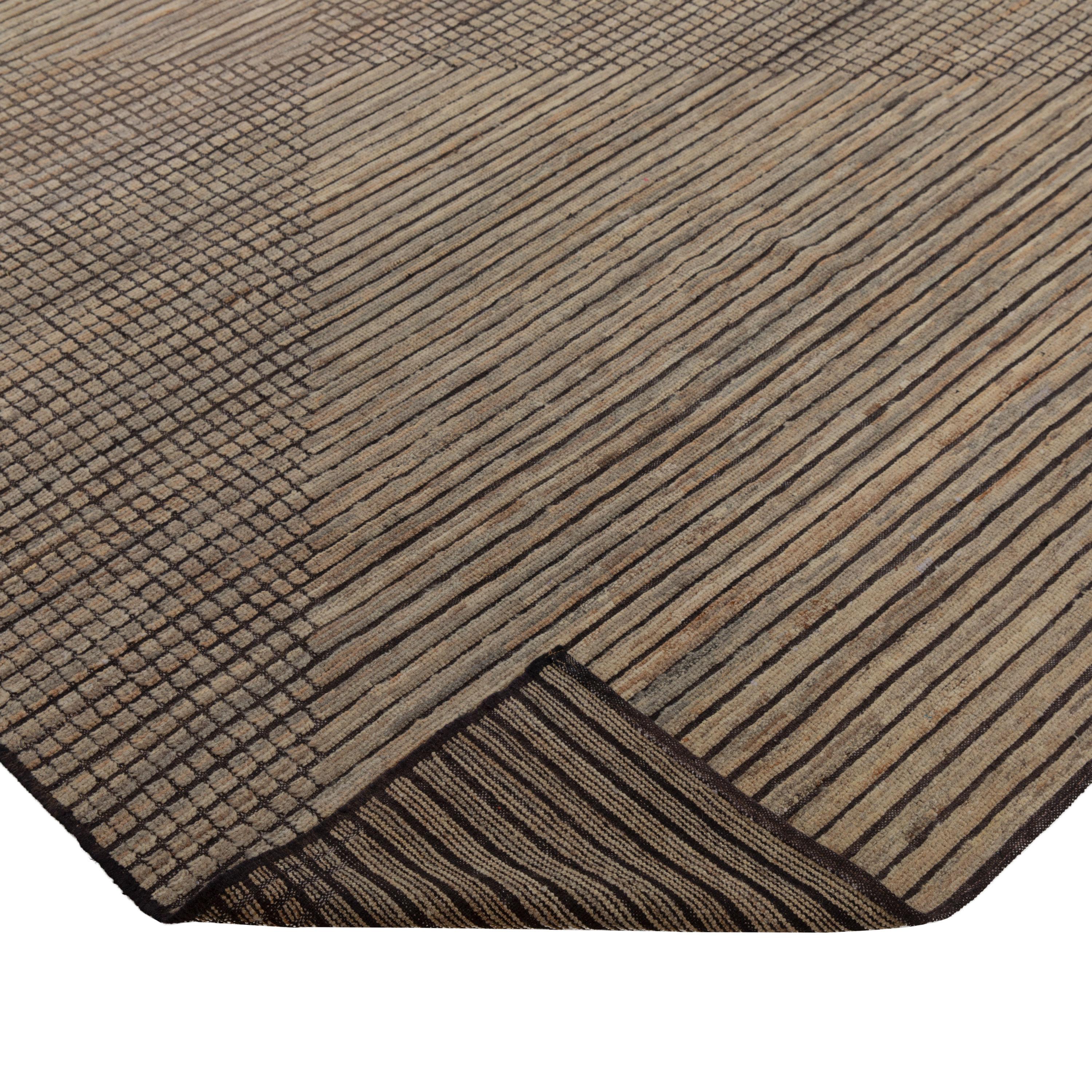 abc Teppich Brown Zameen Transitional Wollteppich - 7'1
