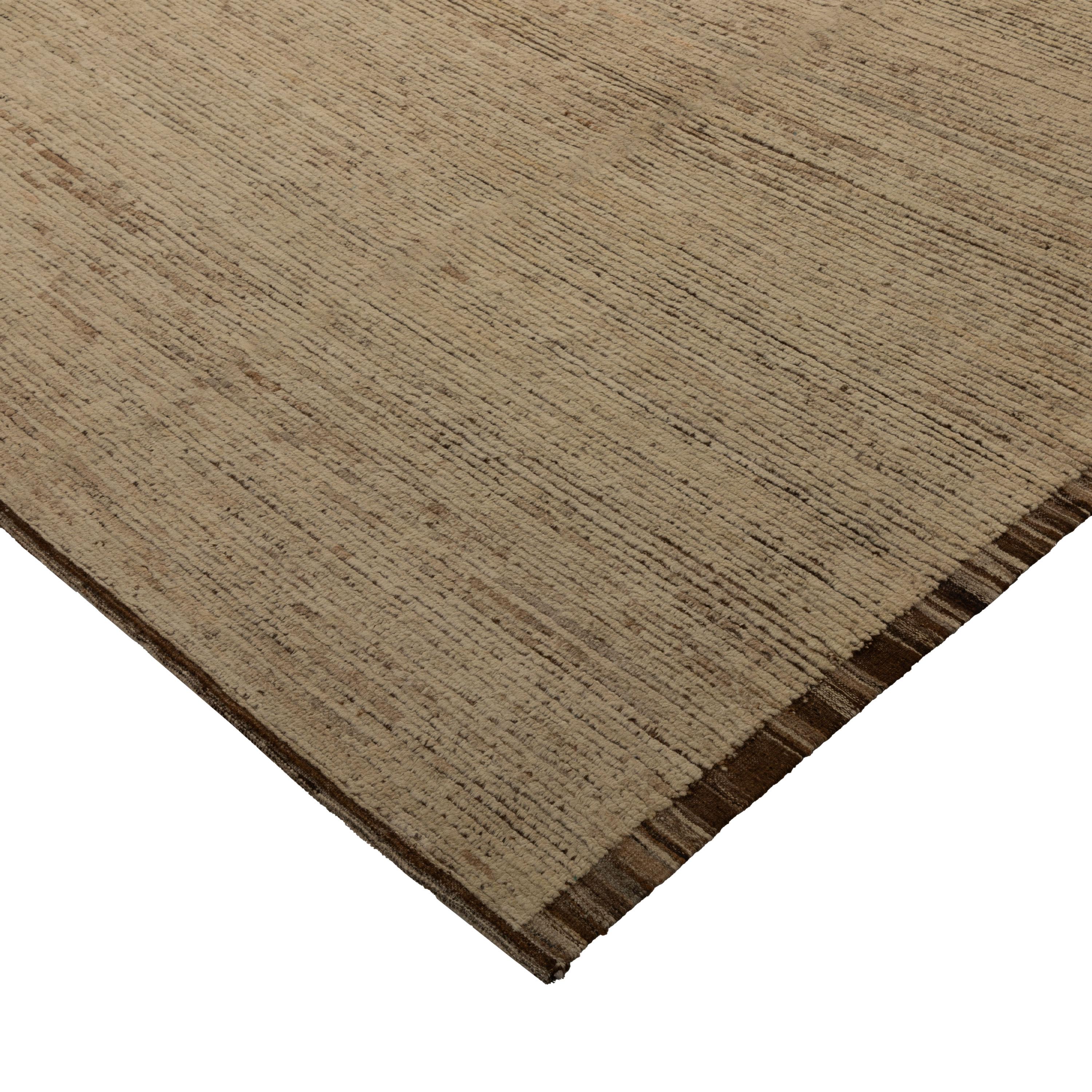 abc carpet Brown Zameen Transitional Wool Rug- 7'1