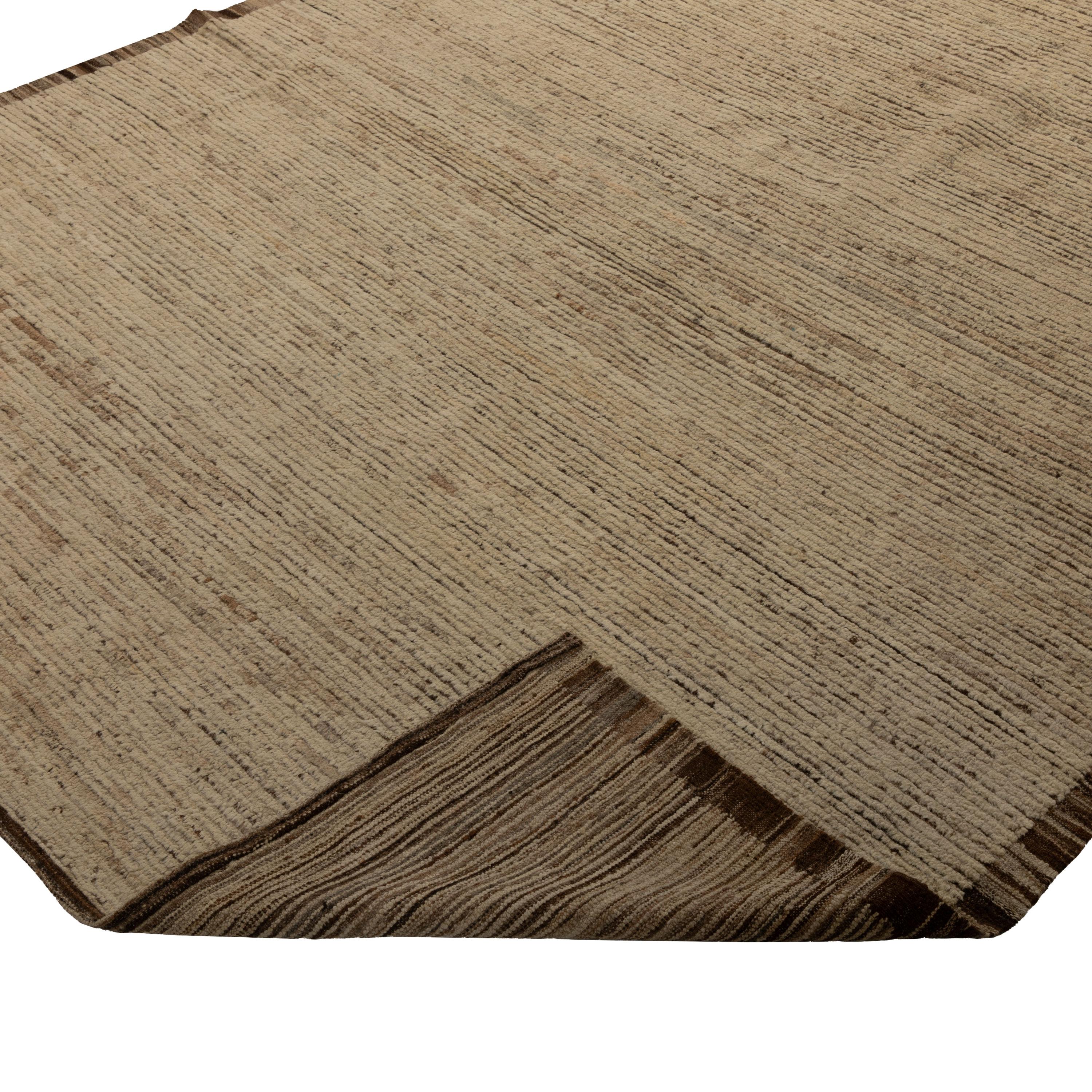 abc carpet Brown Zameen Transitional Wool Rug- 7'1