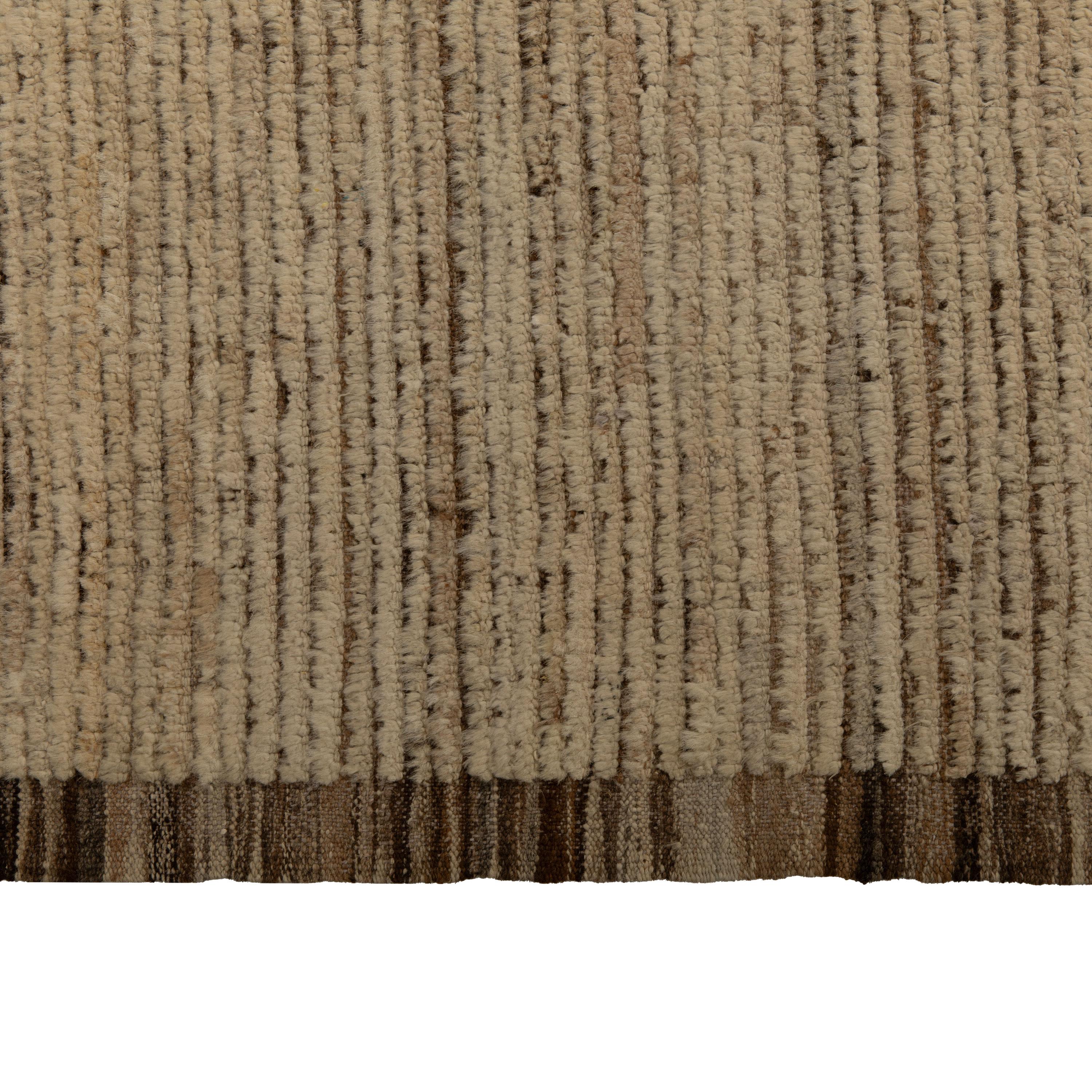 abc carpet Brown Zameen Transitional Wool Rug- 7'1