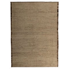 Abc carpet Brown Tapis de laine transitionnel Zameen - 7'1" x 9'7".