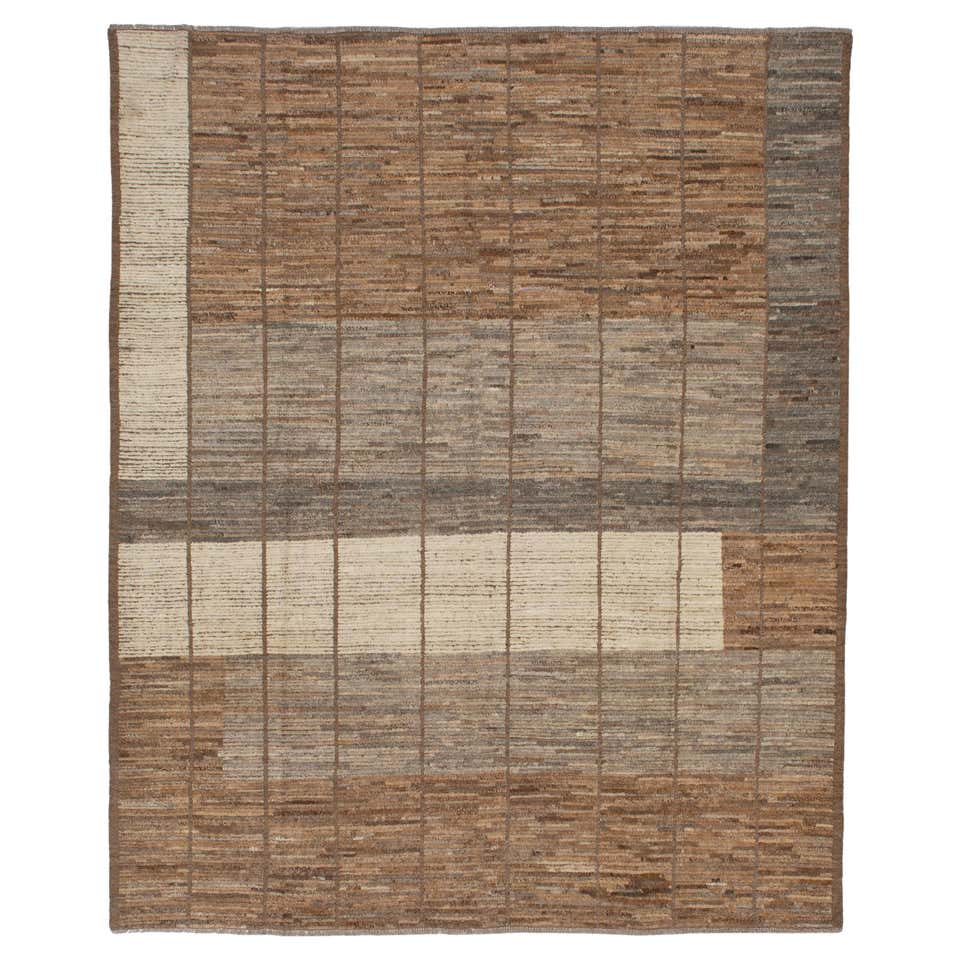 abc carpet Brown Zameen Transitional Wool Rug - 8'7
