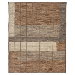 Abc carpet Brown Tapis de laine transitionnel Zameen - 8'6" x 10'.