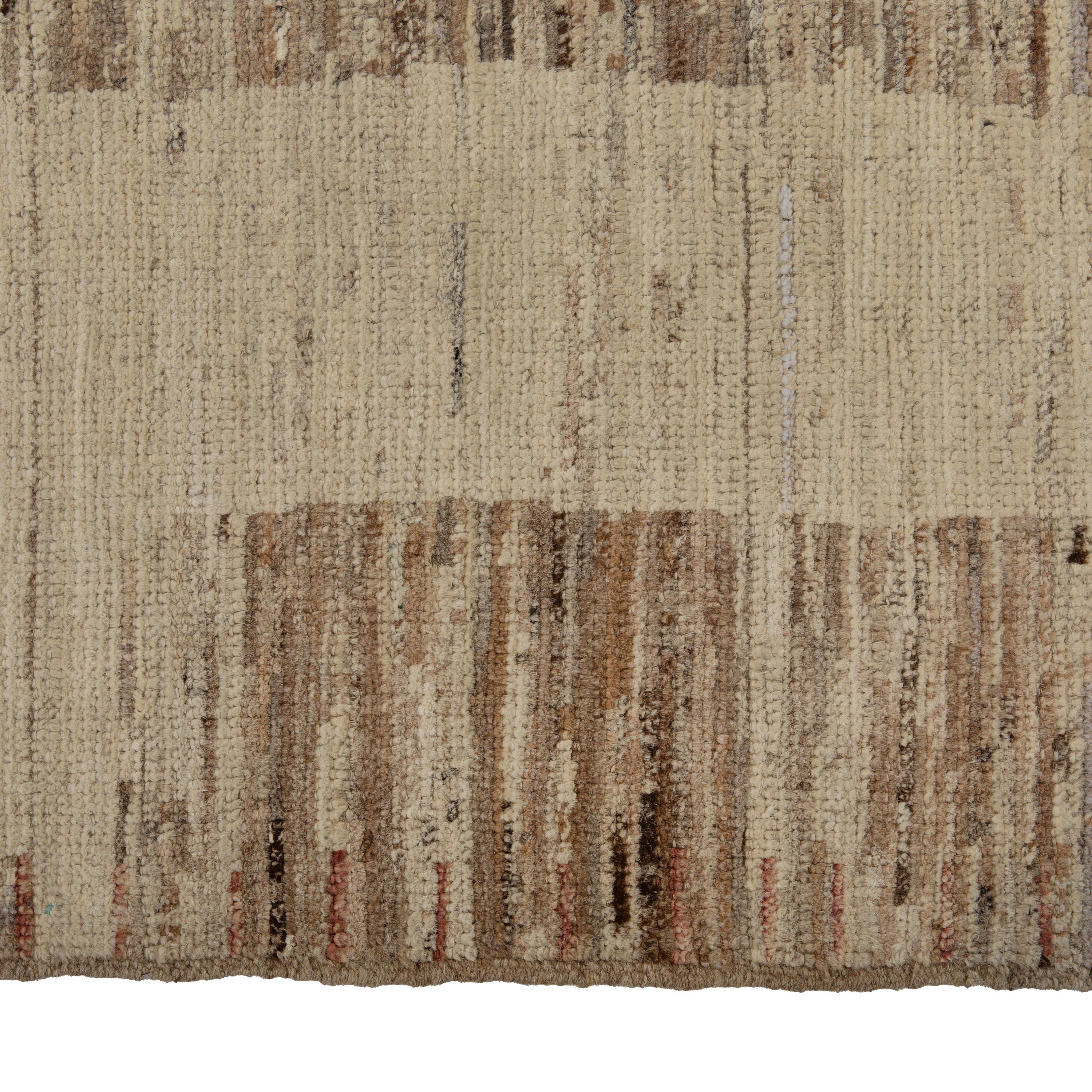 Noué à la main Abc carpet Brown Tapis de laine transitionnel Zameen - 9'5