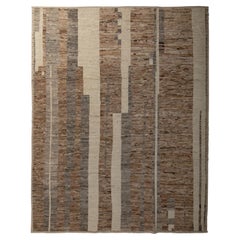 abc carpet Brown Zameen Transitional Wool Rug - 9'6" x 12'