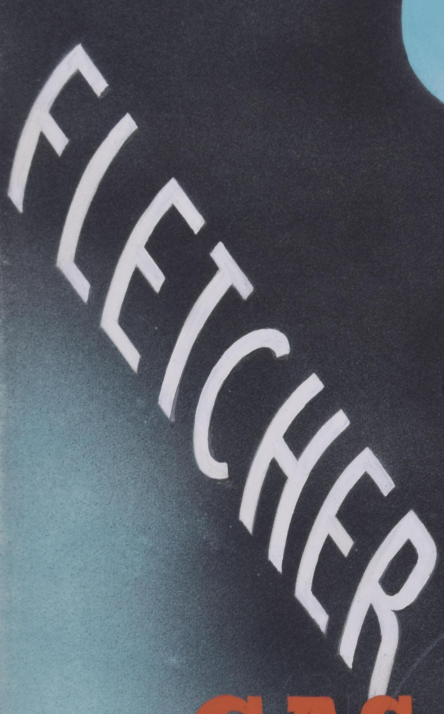 Fletcher Gasfeuer Broschüre 1937, gemalt, entworfen von Brownbridge im Angebot 3