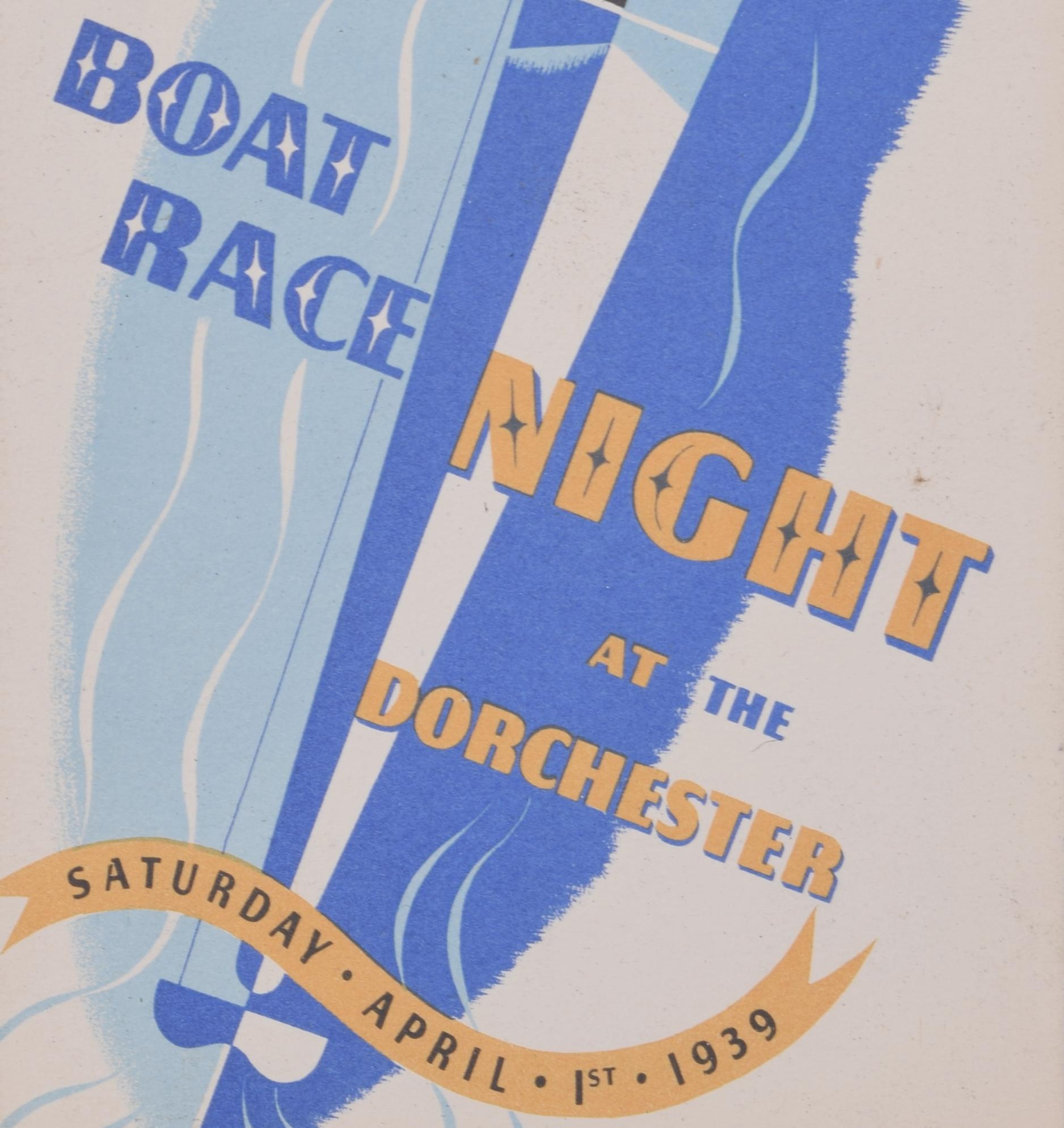 Boat Race at the Dorchester 1939 poster Oxford and Cambridge by Brownbridge 3