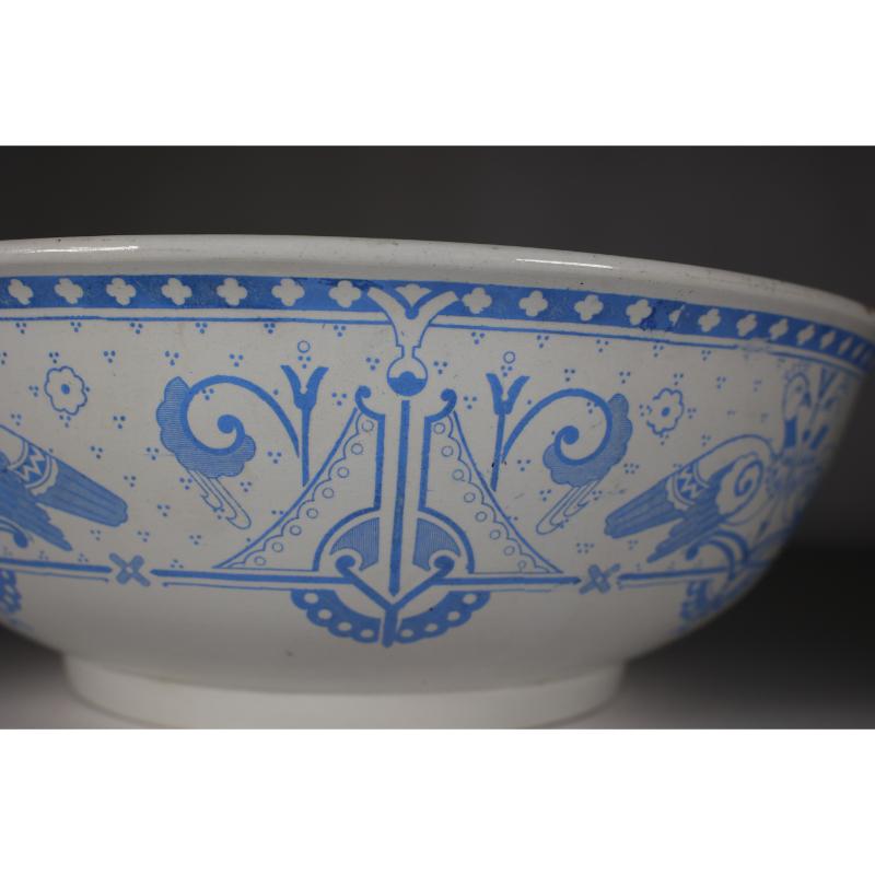 Late 19th Century Brownfield & Sons. Olympus pattern. Dr C Dresser style. Aesthetic Movement bowl  For Sale
