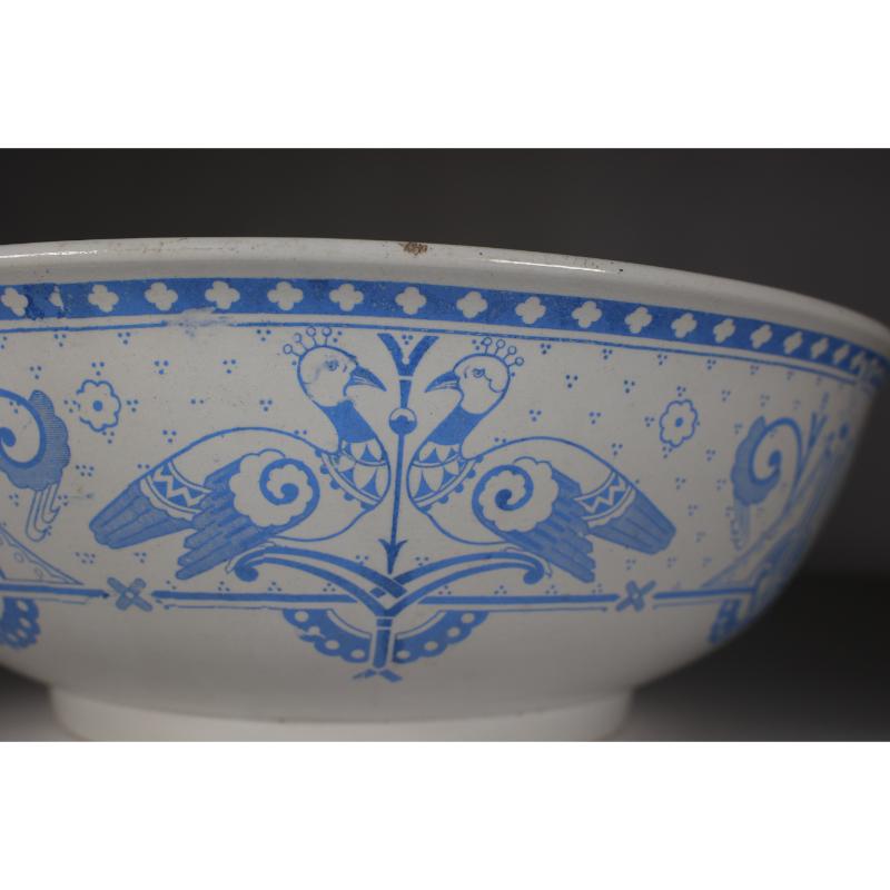 Ceramic Brownfield & Sons. Olympus pattern. Dr C Dresser style. Aesthetic Movement bowl For Sale
