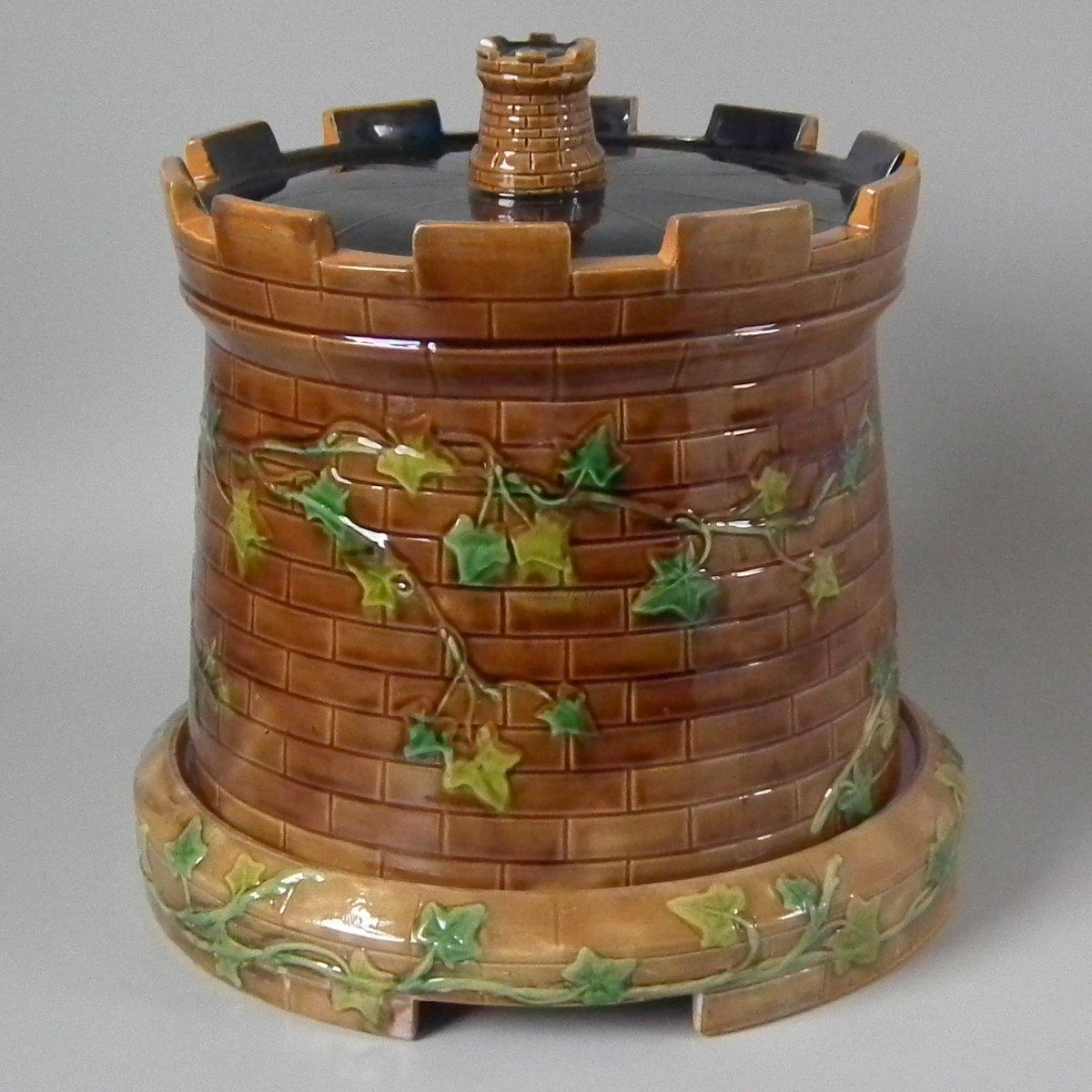 Brownfield Majolica Castle 'Tower' Cheese Dome For Sale 9