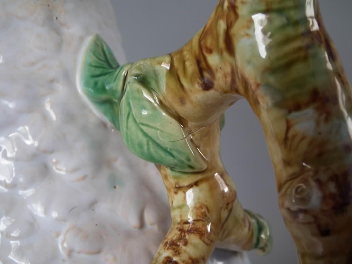 Brownfield Majolica Cockatoo Jug or Pitcher 1