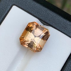 Brownish Golden Natural Topaz Ring, Pendant Loose Gemstone 12.90 Ct Octagon Cut