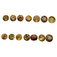 Brownish Yellow Natural Sphene / Titanite Loose Gemstone Lot 10.10Ct Round-Jewel