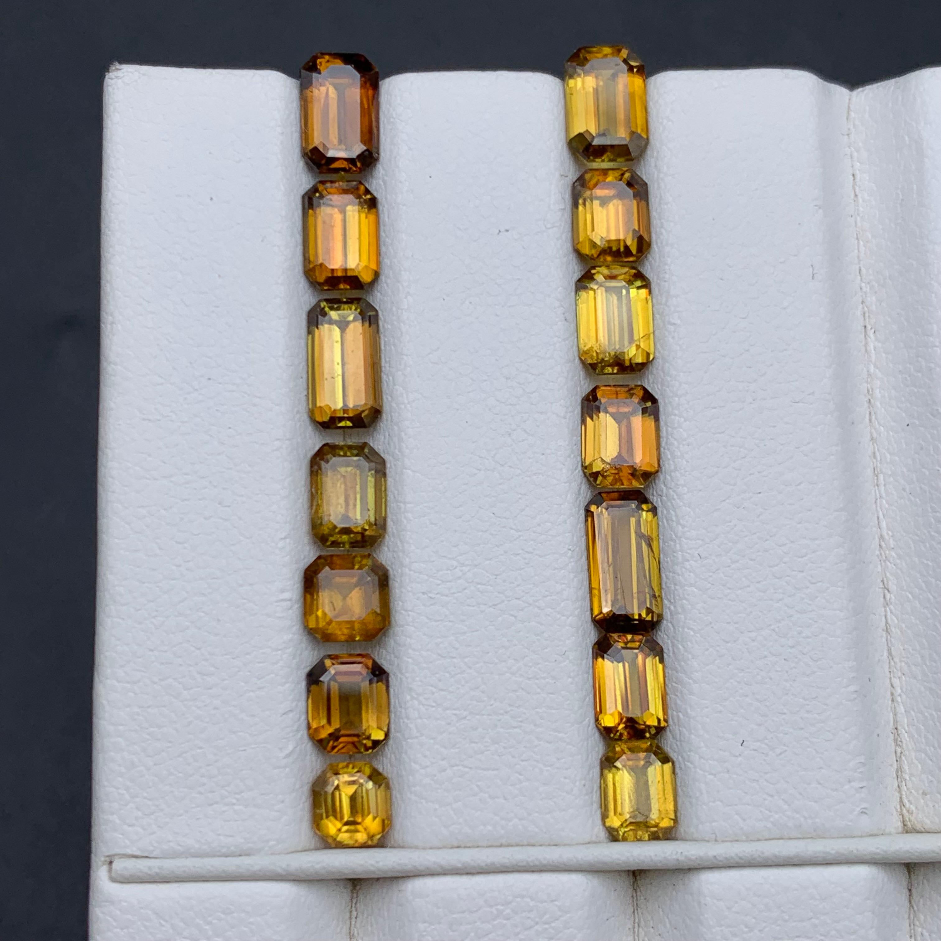 Brownish Yellow Natural Sphene/Titanite Loose Gemstones Lot 11.50 Ct for Jewelry For Sale 7