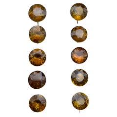 Brownish Yellow Natural Sphene/Titanite Loose Gemstones Lot 11.50 Ct Round-Jewel