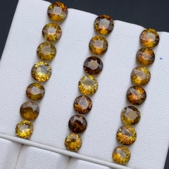 Brownish Yellow Natural Sphene/Titanite Loose Gemstones Lot 19.15 Ct Round-Jewel