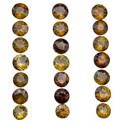 Bräunlich gelbe natürliche Sphene/Titanit Lose Edelsteine Los 19,15 Ct Rund-Juwel