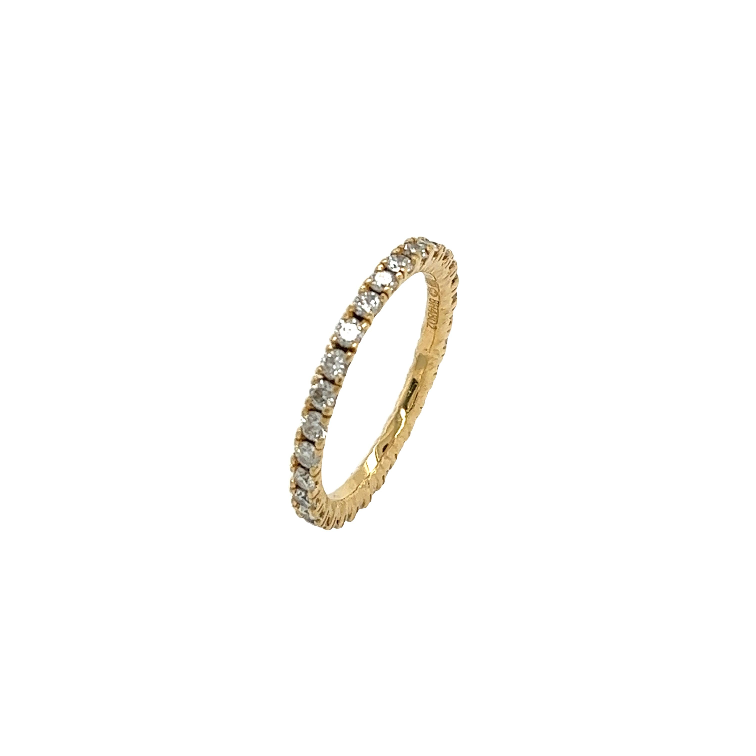 Browns 18ct Yellow Gold Diamond Full Eternity Ring Set With 0.90ct For Sale 1
