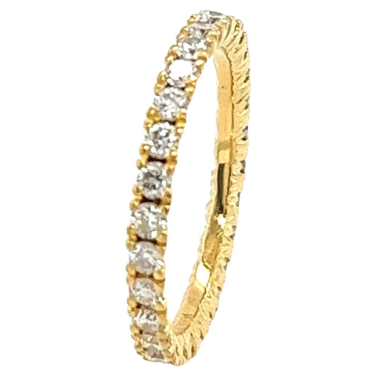 Browns 18ct Yellow Gold Diamond Full Eternity Ring Set With 0.90ct For Sale