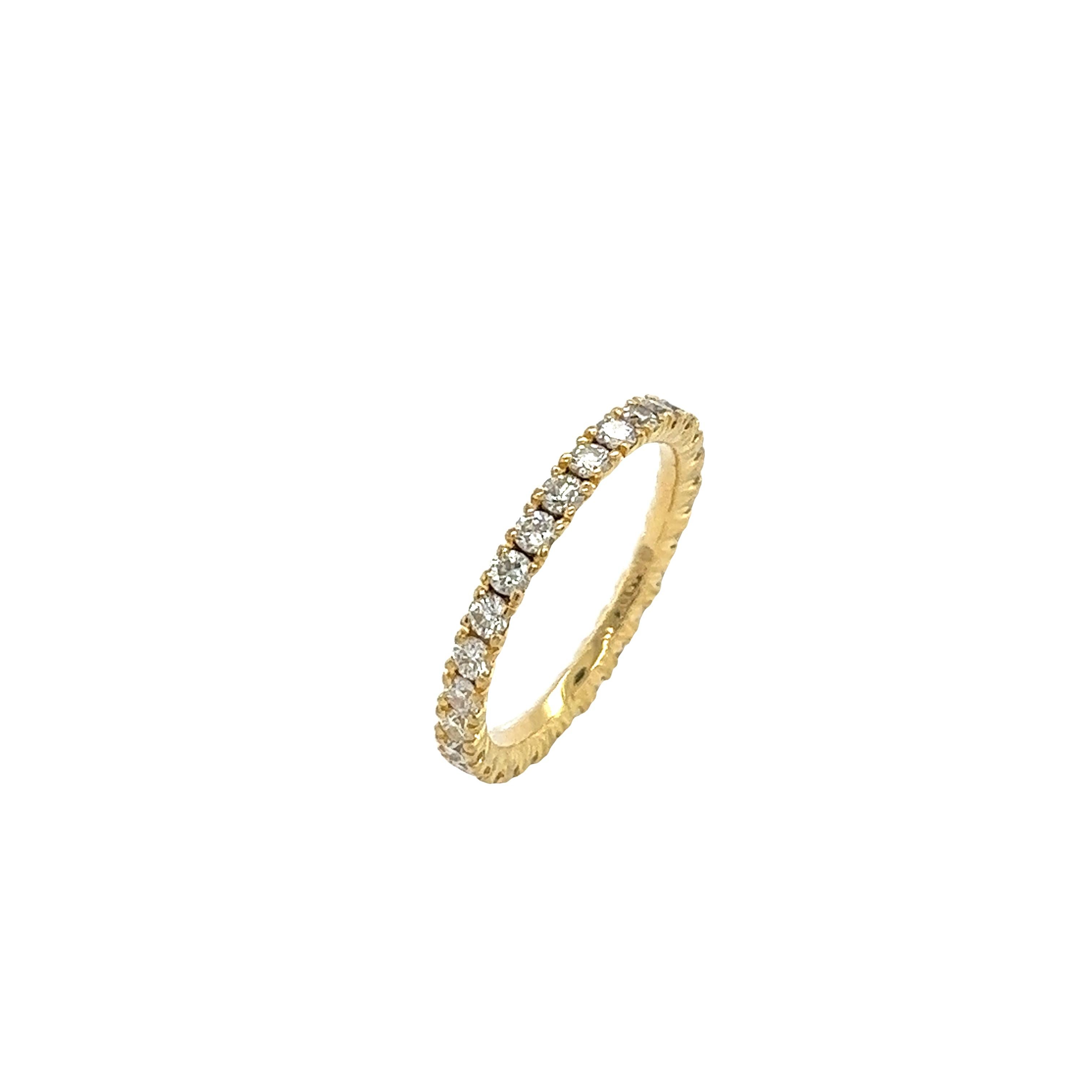 Browns 18ct Yellow Gold Diamond Full Eternity Ring Set With 1.06ct For Sale 1