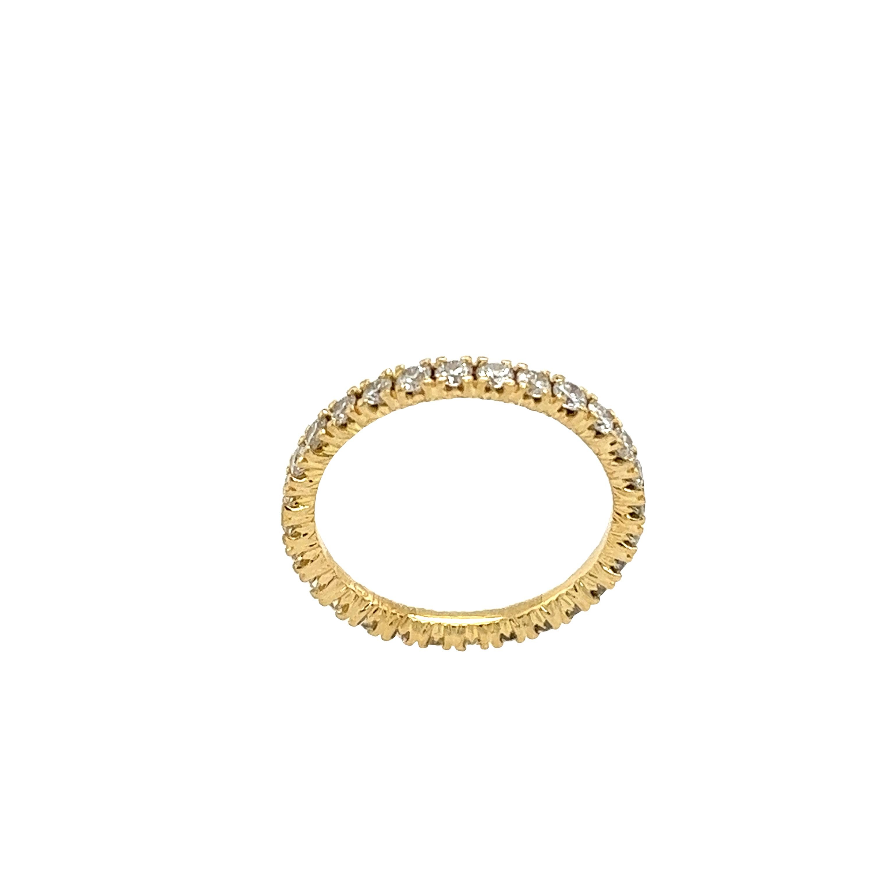 Browns 18ct Yellow Gold Diamond Full Eternity Ring Set With 1.06ct For Sale 3