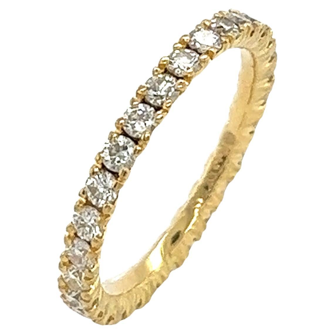 Browns 18ct Yellow Gold Diamond Full Eternity Ring Set With 1.06ct For Sale
