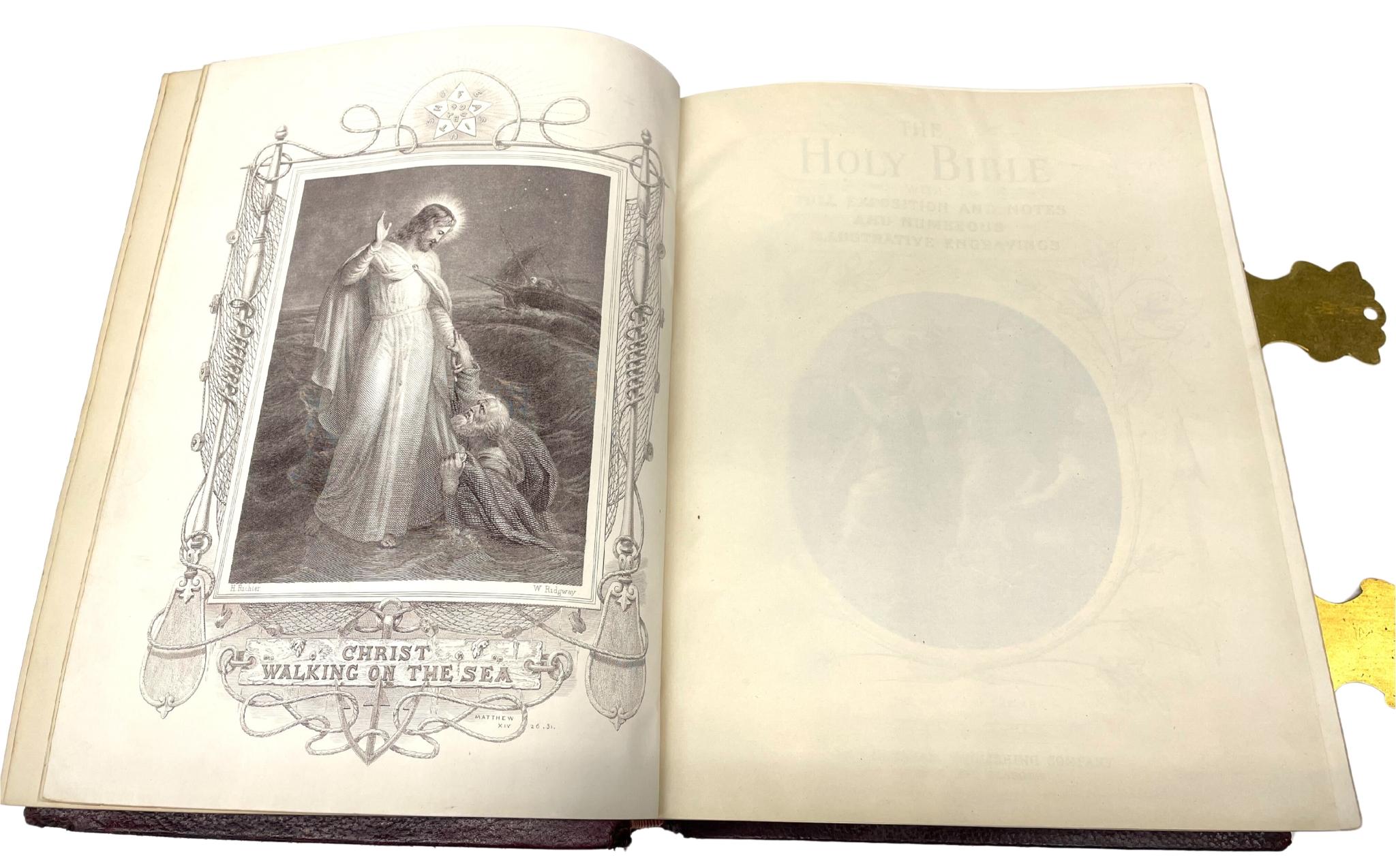 La Biblia Familiar Autointerpretativa de Brown, por el Revdo. John Brown, Ilustrado, 1880 en venta 5