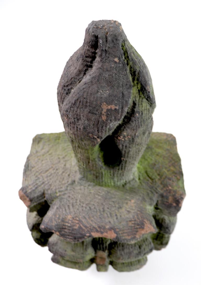 American Brownstone Building  Finial Fragment in Moss Finish 
