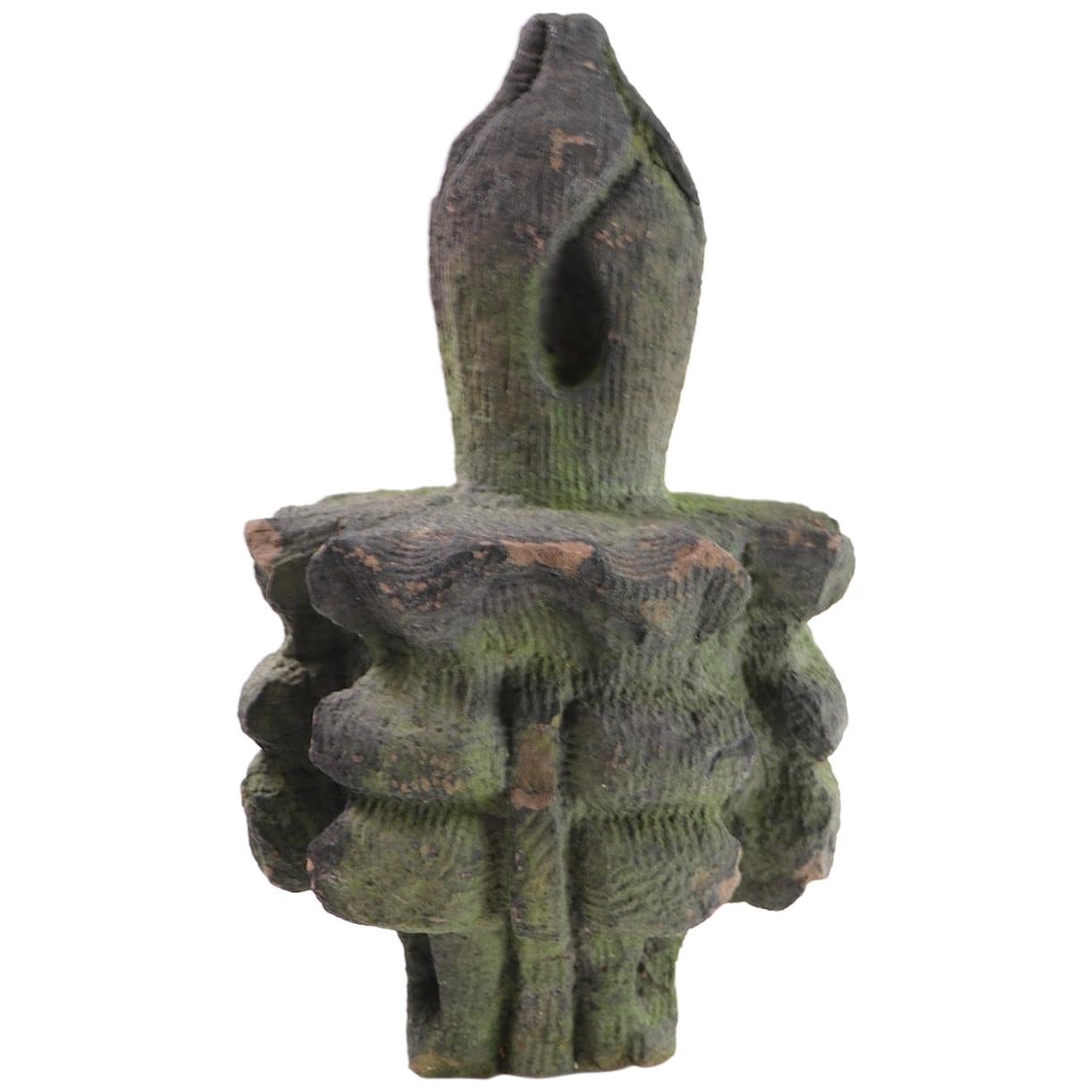 Brownstone Building  Finial Fragment in Moss Finish 