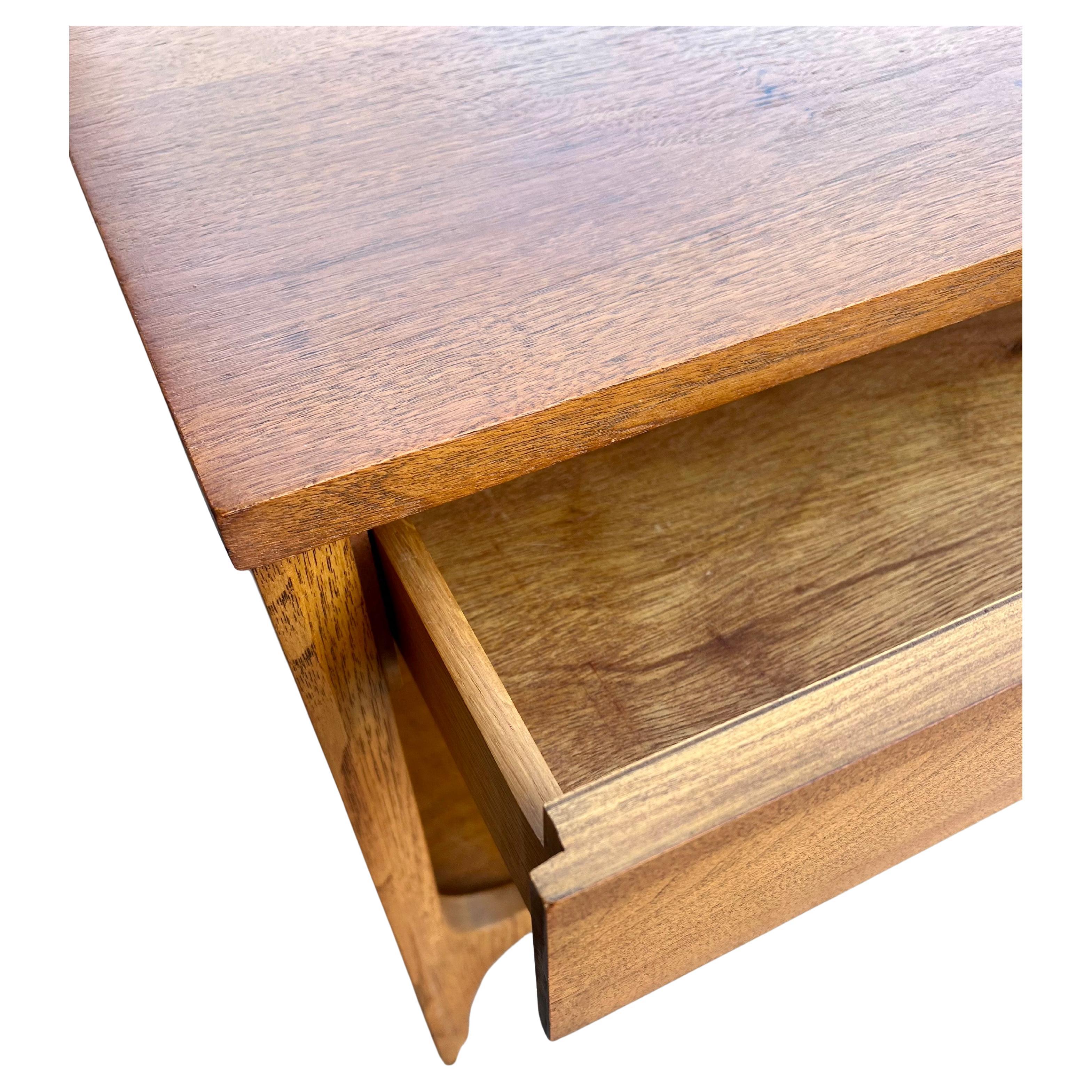 20th Century Broyhill Brasilia American Mid Century Modern Walnut Nightstand For Sale