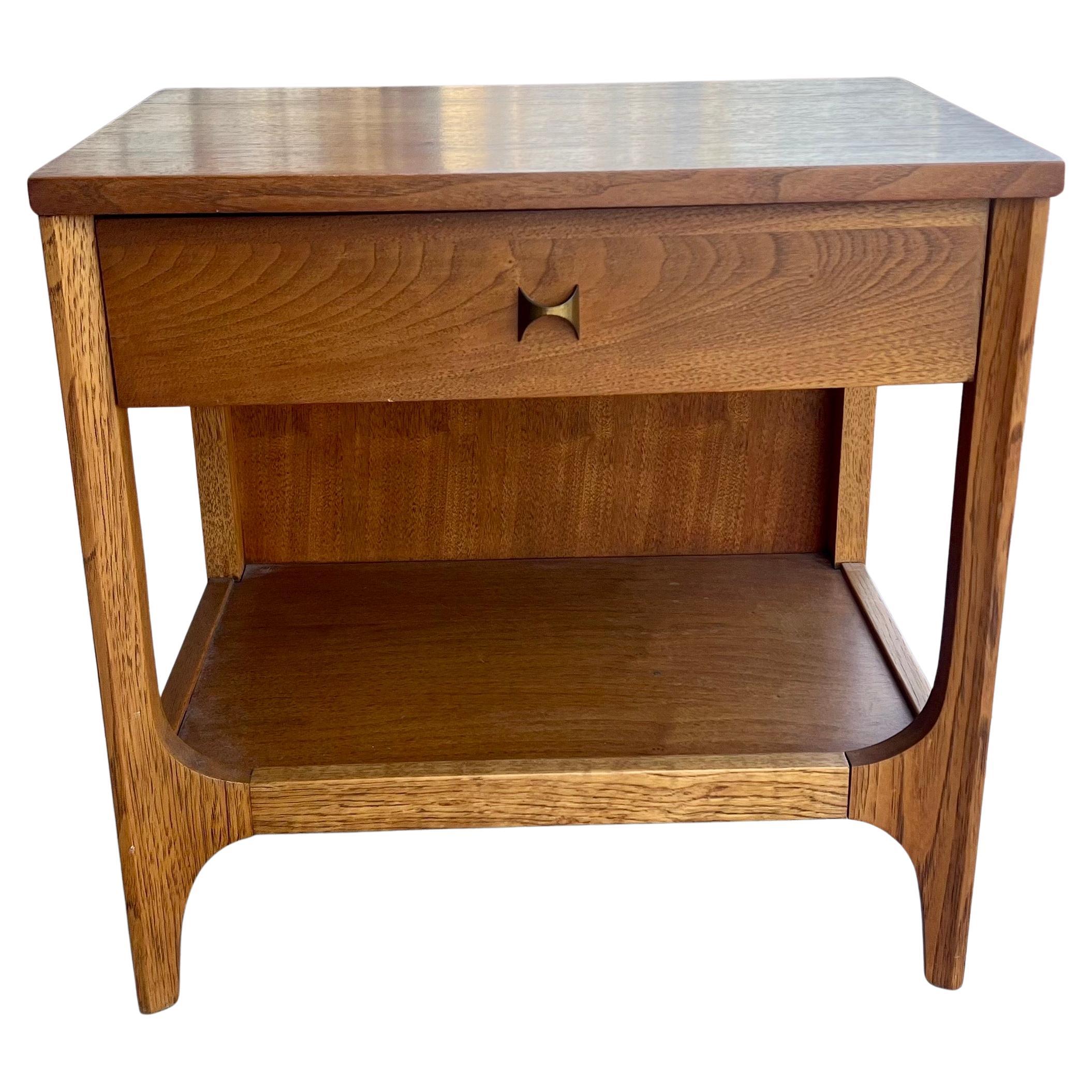 Broyhill Brasilia American Mid Century Modern Walnut Nightstand