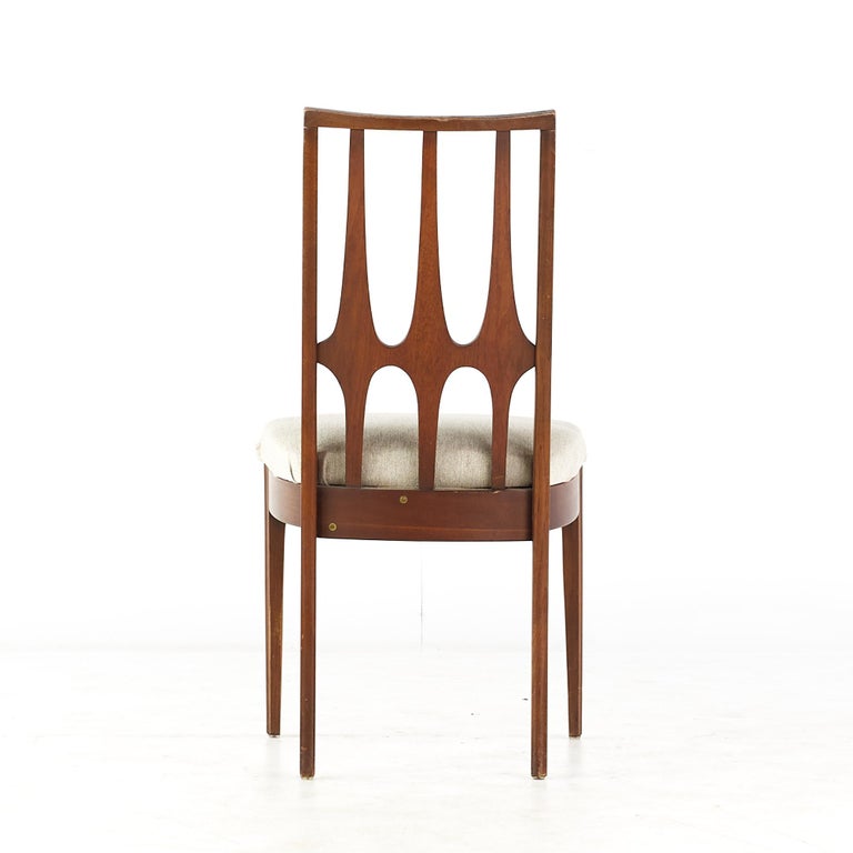 Broyhill Brasilia Brutalist Mid Century Walnut Dining Chairs, Set of 8 ...