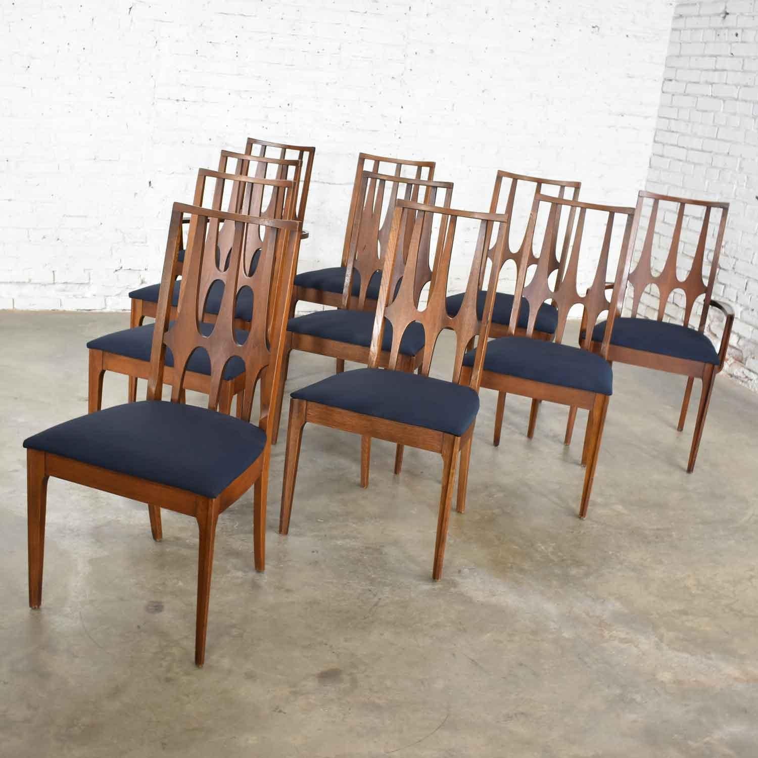 Ensemble original de 10 chaises de salle à manger Broyhill Brasilia, mi-siècle moderne, 1962-1970 en vente 4