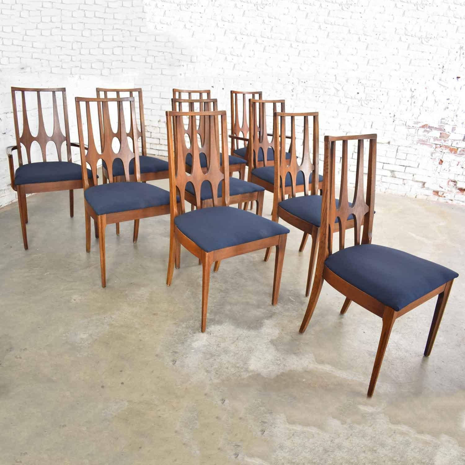Ensemble original de 10 chaises de salle à manger Broyhill Brasilia, mi-siècle moderne, 1962-1970 en vente 5