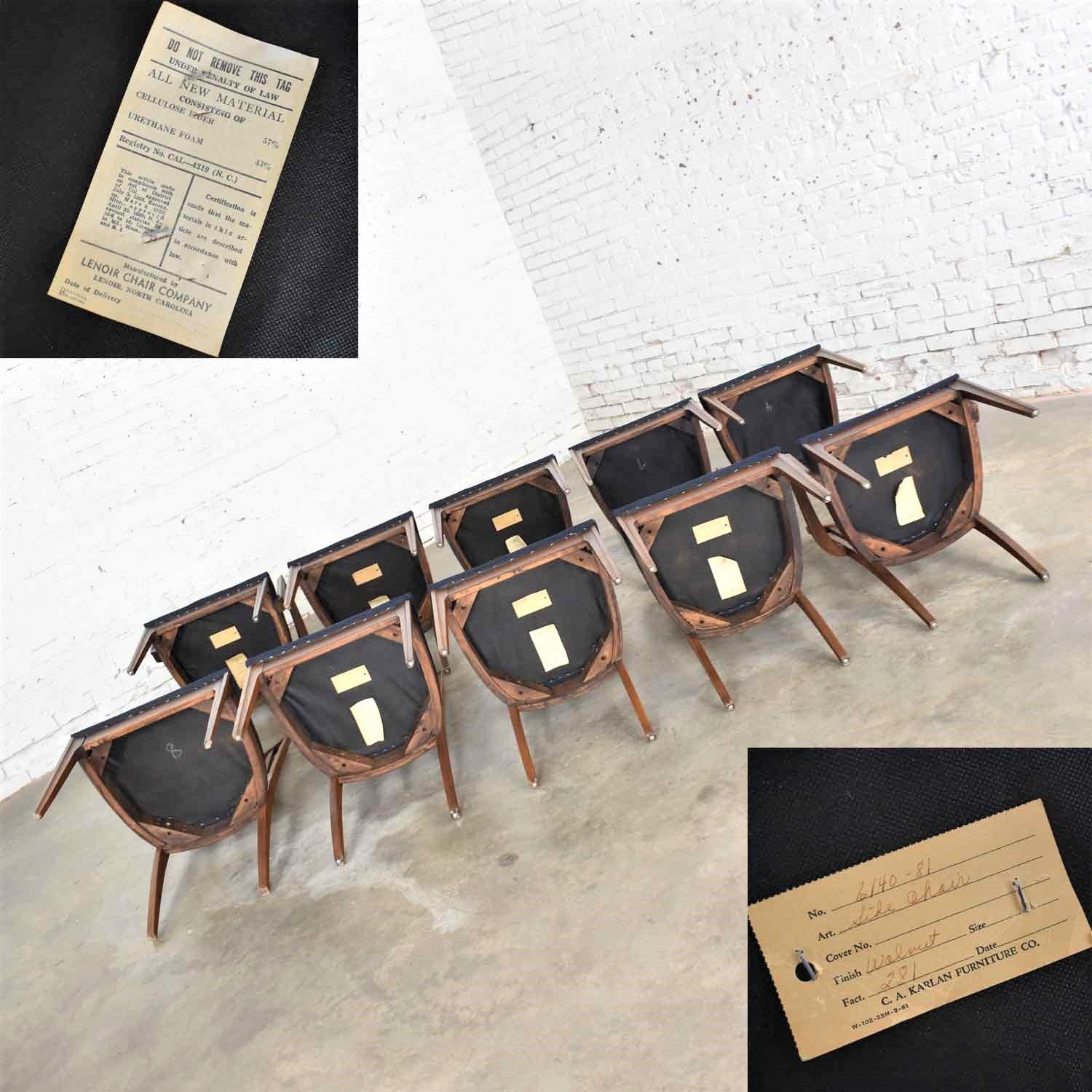 Ensemble original de 10 chaises de salle à manger Broyhill Brasilia, mi-siècle moderne, 1962-1970 en vente 6