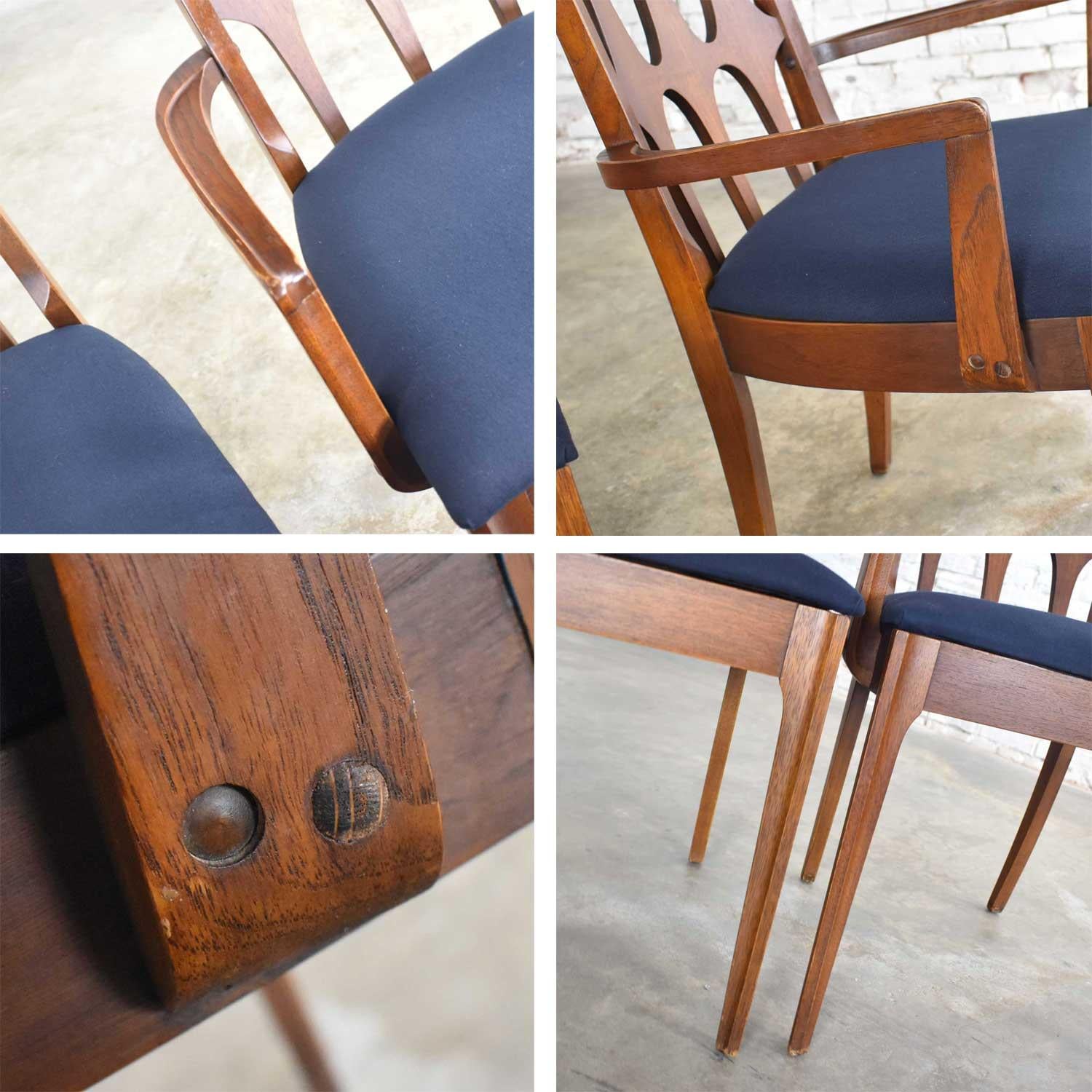 Ensemble original de 10 chaises de salle à manger Broyhill Brasilia, mi-siècle moderne, 1962-1970 en vente 8