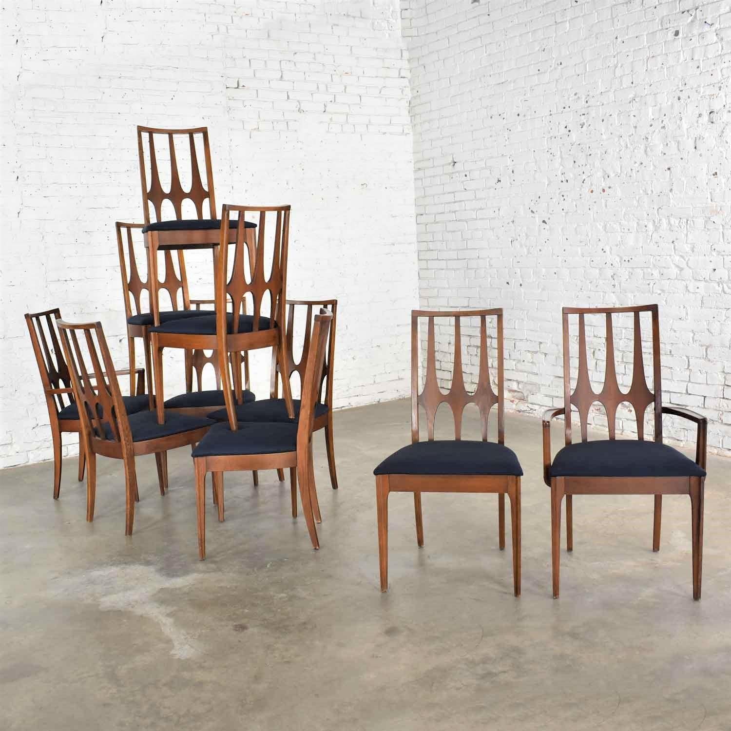 Ensemble original de 10 chaises de salle à manger Broyhill Brasilia, mi-siècle moderne, 1962-1970 Bon état - En vente à Topeka, KS