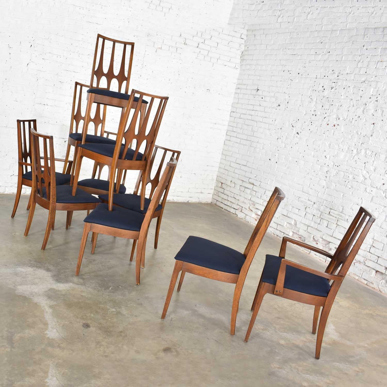 Ensemble original de 10 chaises de salle à manger Broyhill Brasilia, mi-siècle moderne, 1962-1970 en vente 2