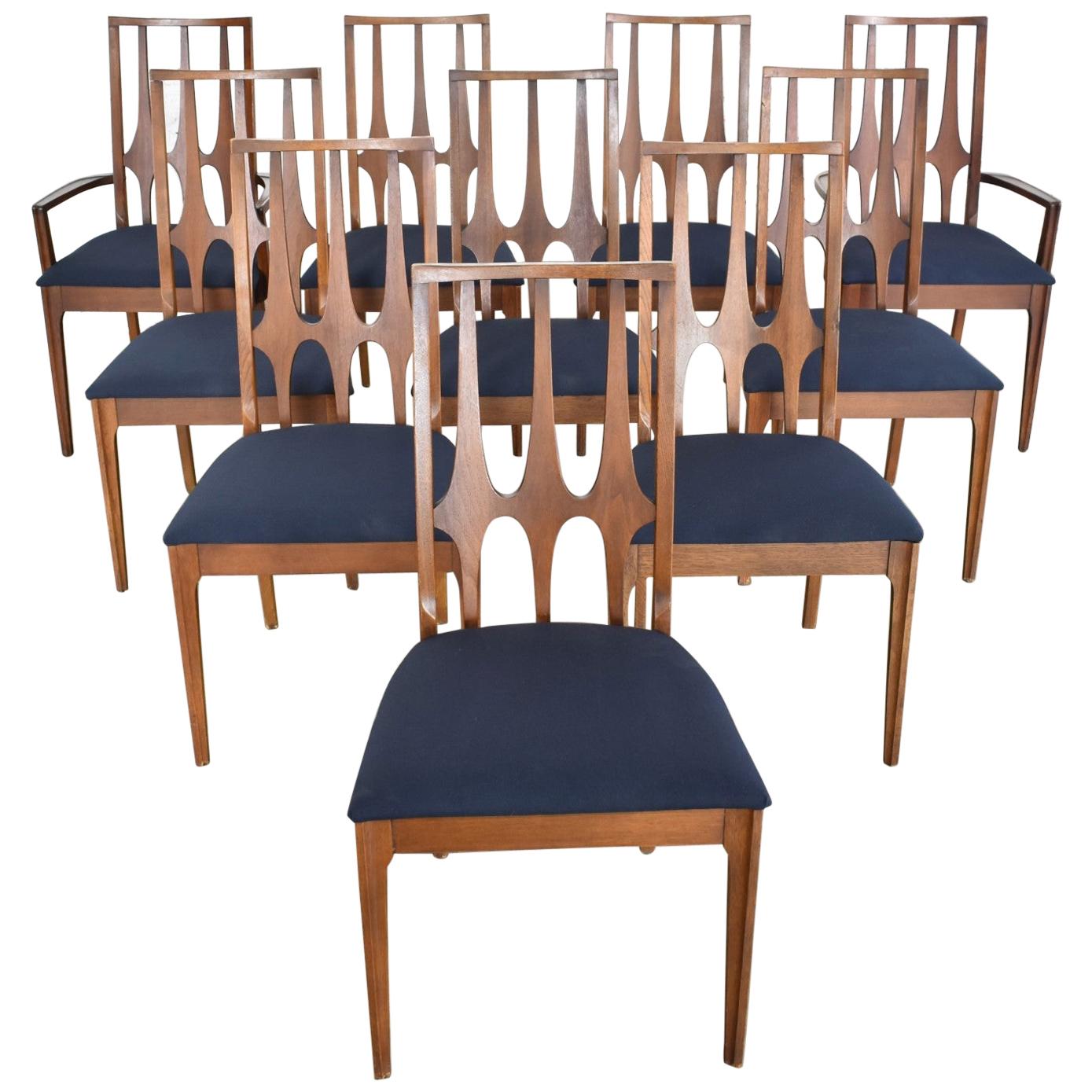 Broyhill Brasilia Dining Chairs Original Set of 10 Mid-Century Modern, 1962-1970