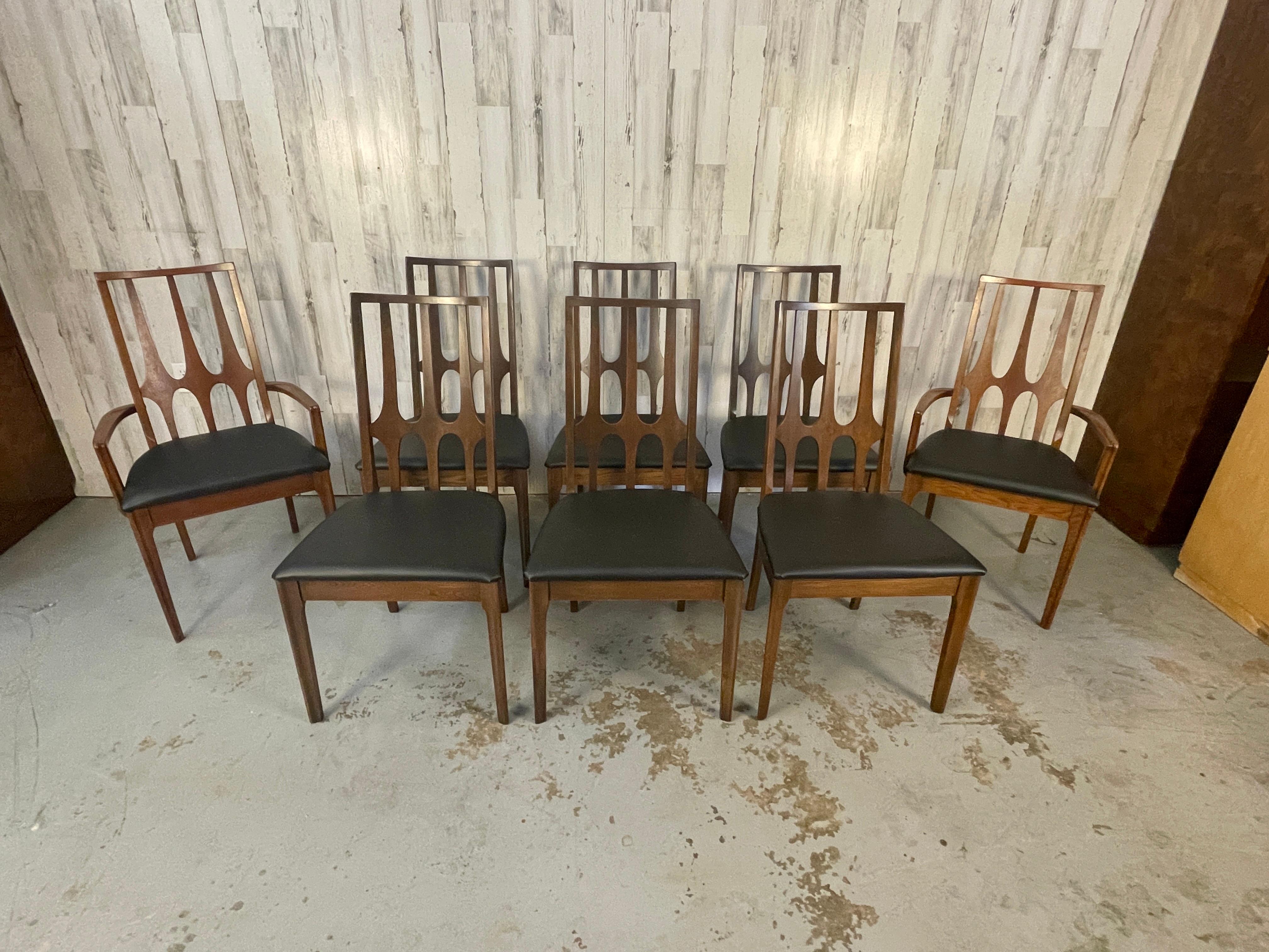 Mid-Century Modern Chaises de salle à manger Broyhill Brasilia, lot de 8 en vente