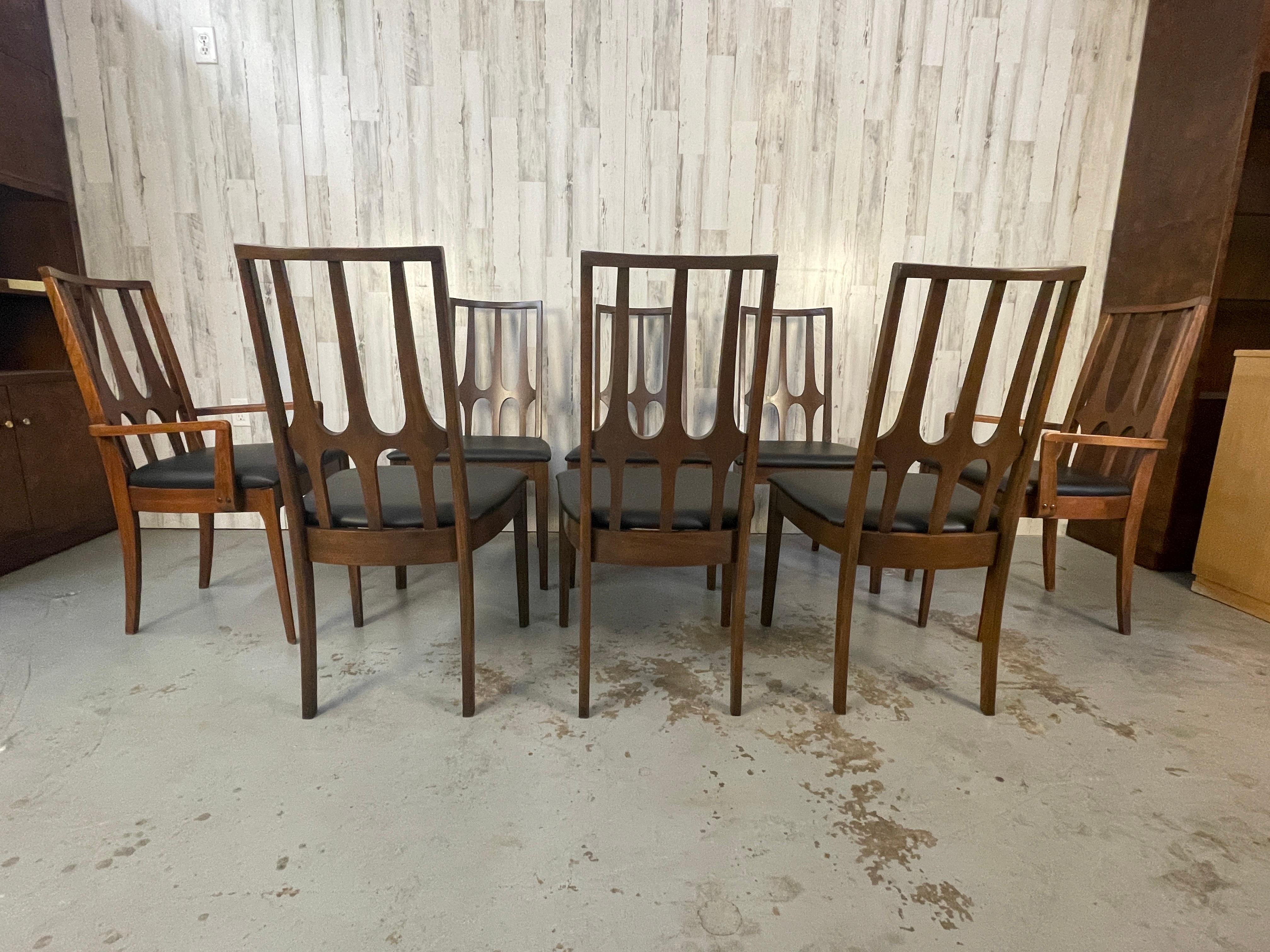 Mid-Century Modern Broyhill Brasilia Dining Chairs, Set of 8 For Sale
