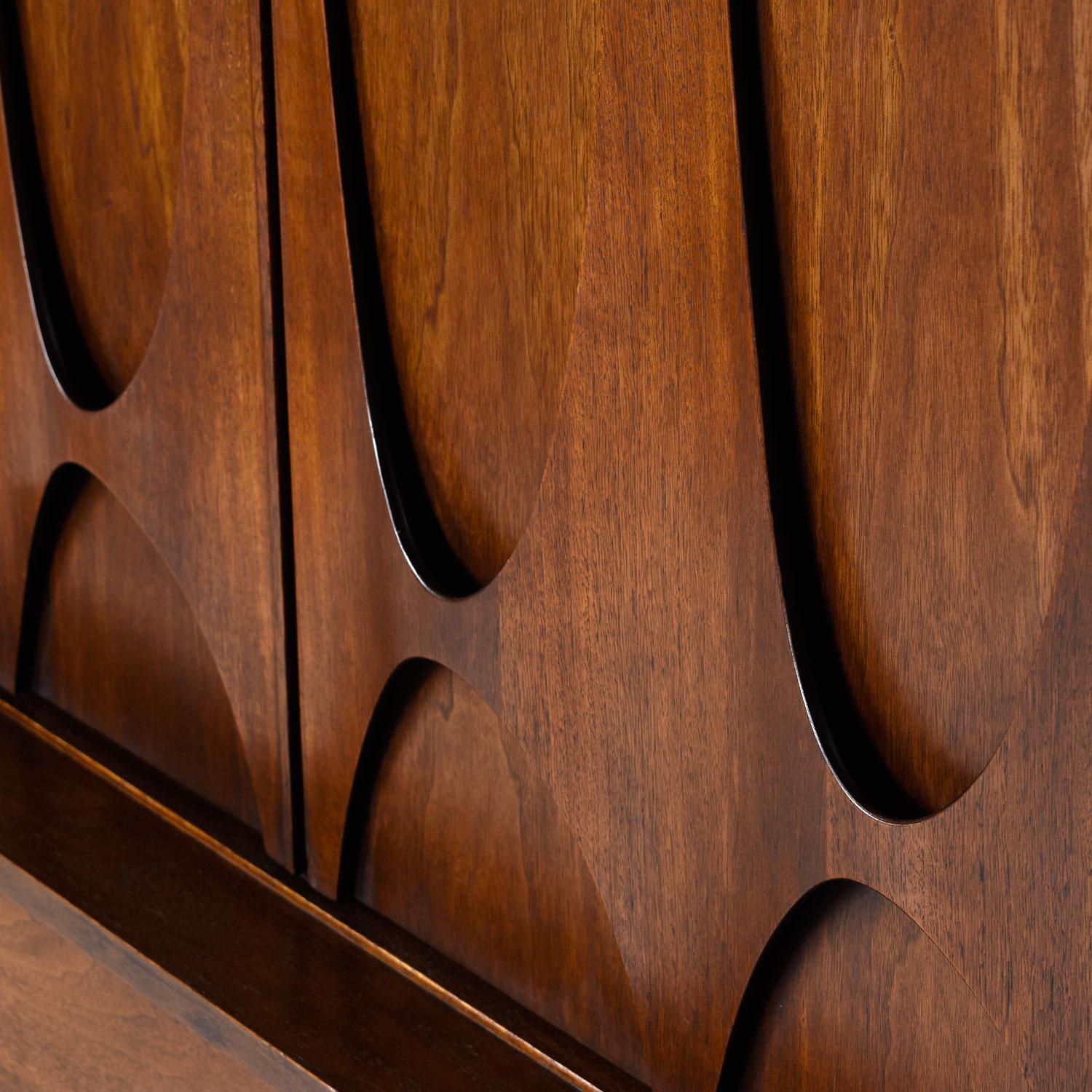 Mid-Century Modern Broyhill Brasilia Gentleman's Chest Dresser Cabinet Armoire by Oscar Niemeyer