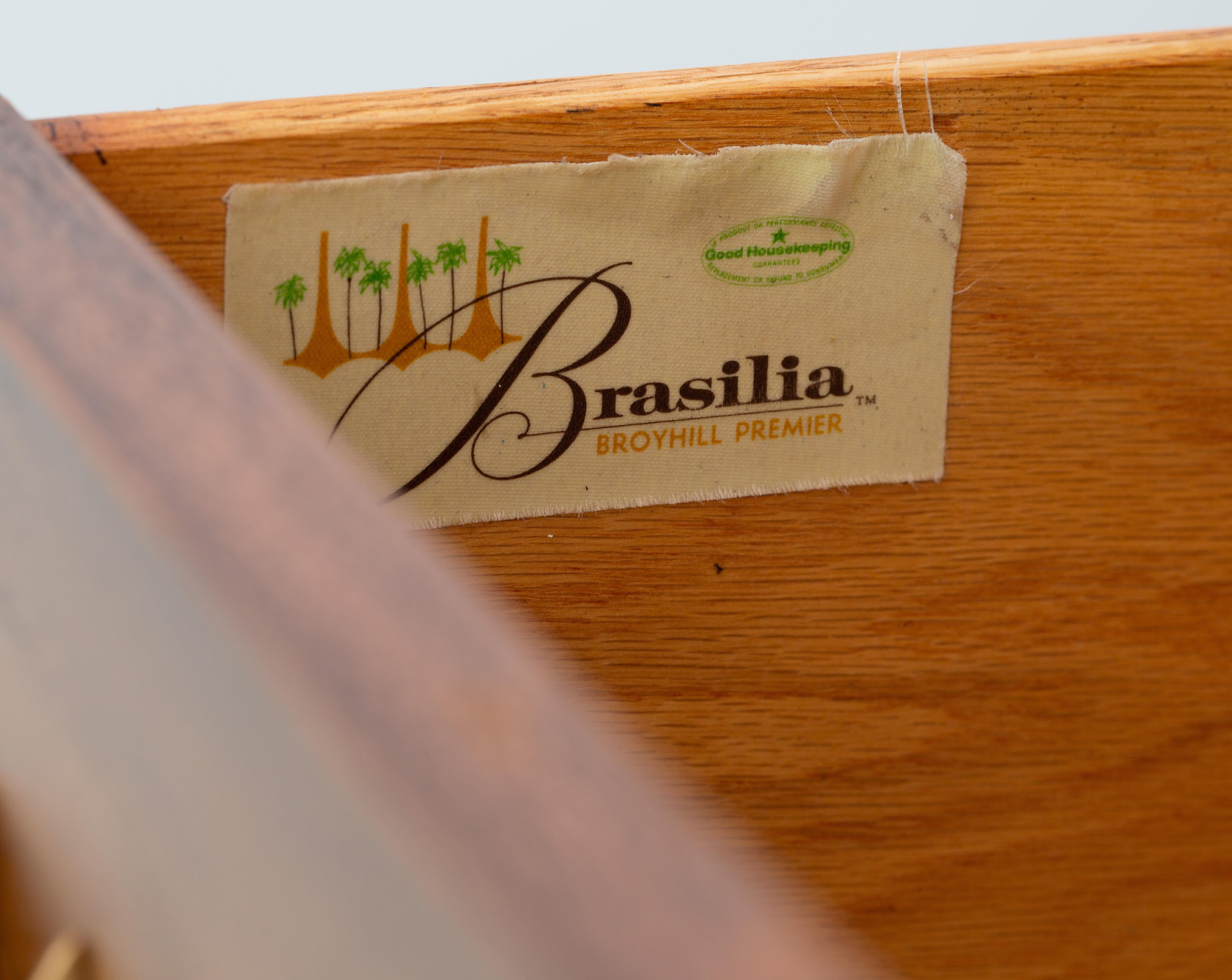 Broyhill Brasilia Magna Walnut and Oak Chest of Drawers Mid-Century Modern 3