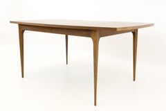 Broyhill Brasilia Mid Century 10 Person Walnut Surfboard Dining Table