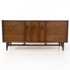 Broyhill Brasilia Mid Century 9 Drawer Lowboy Dresser