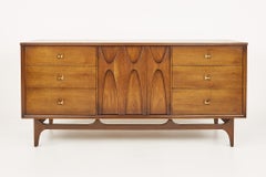 Broyhill Brasilia Mid Century 9 Drawer Lowboy Dresser