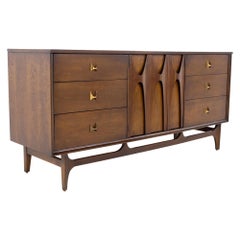 Broyhill Brasilia Mid Century 9 Drawer Lowboy Dresser