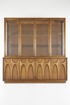 Broyhill Brasilia Mid Century Credenza Buffet and Hutch