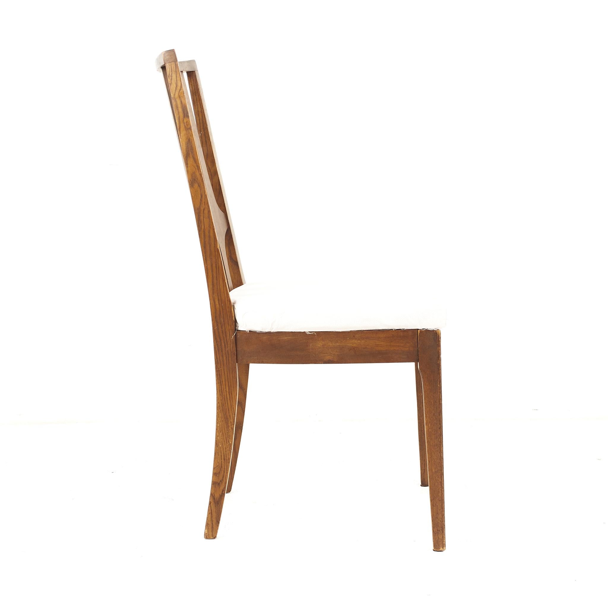 Late 20th Century Broyhill Brasilia Mid Century Dining Chairs, Set of 5 For Sale