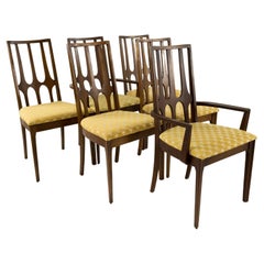 Broyhill Brasilia Chaises de salle à manger du milieu du siècle:: lot de 6